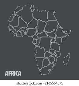 Mapa suavizado del continente africano