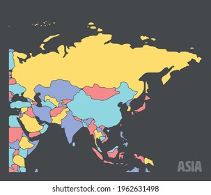 Smooth map of Asia continent