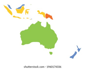Smooth map of Australia continent
