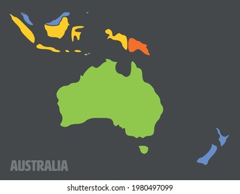 Mooth-Karte des australischen Kontinents