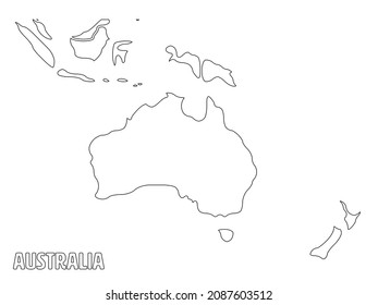 Smooth map of Australia continent