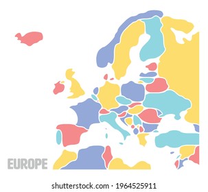 Smooth map of Europe continent