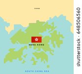 Smooth map of Hong Kong and Its neighboring countries.(EPS10 art vector)