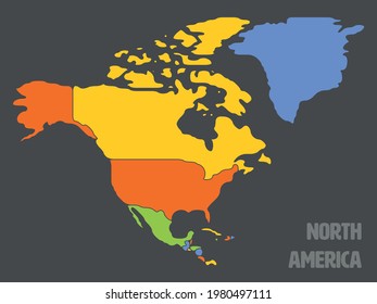 Smooth map of North America continent