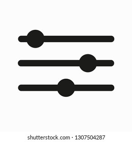 Smooth Mixer Settings Symbol. Vector icon.