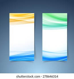 Smooth modern abstract vertical card collection layout design. Vector illustration