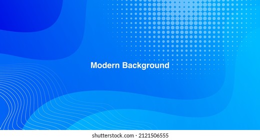 Smooth modern curve with abstract futuristic on blue color background