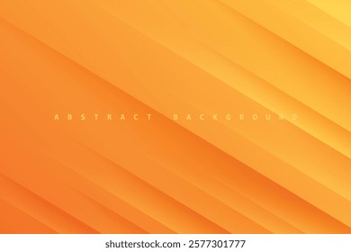 smooth orange gradient background, simple diagonal 3D line pattern vector