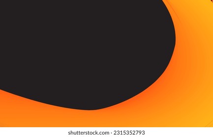 Smooth orange and yellow dynamic wavy curve lines. Modern trendy design element. Vector illustration
