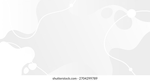 Smooth Organic Shapes and Waves Dynamic Wavy Lines. White Gradient Abstract Background	