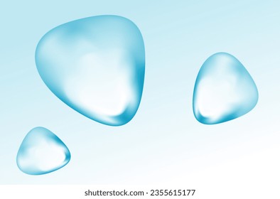 smooth oval pieces of ice