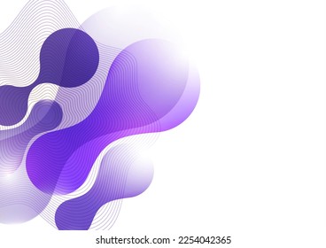 Smooth overlapping transparent shapes. Bright gradient flow, dynamic liquid texture. Fashion art for cover, poster, web, page, social media, announcement, postcard. Vector illustration