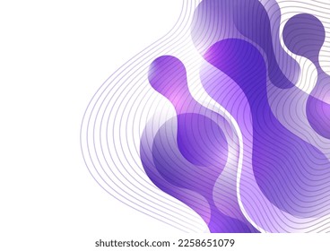 Smooth overlapping transparent shapes. Bright gradient flow, dynamic liquid texture. Fashion art for cover, poster, web, page, social media, announcement, postcard. Vector illustration