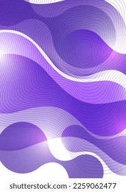 Formas transparentes que se solapan suavemente. Flujo gradiente brillante, textura líquida dinámica. Arte de moda para portada, afiche, web, página, medios sociales, anuncio, postal. Ilustración del vector