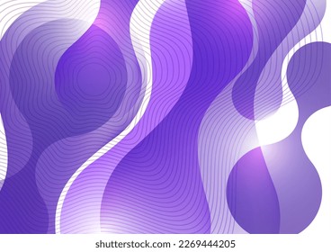 Smooth overlapping transparent shapes. Bright gradient flow, dynamic liquid texture. Fashion art for cover, poster, web, page, social media, announcement, postcard. Vector illustration