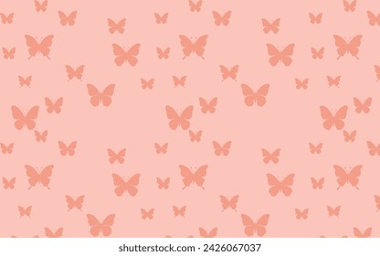 smooth pastel color butterfly pattern background.  butterfly vector background