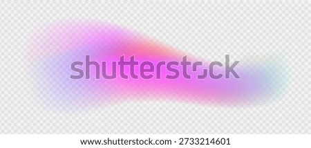 Smooth pastel color glow with soft blur and light diffusion. Abstract vector gradient isolated on transparent background for modern design, overlays, banners, and creative compositions