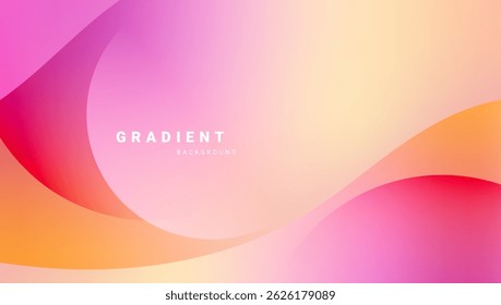 Smooth pastel gradient background with flowing abstract curves