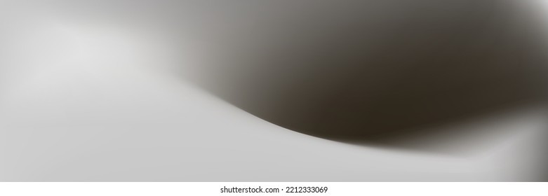 Smooth Pastel Silver Cloud Flow Gradient Mesh. Smog White Metal Weather Fluid Gradient Background. Sky Grey Wavy Water Cloudy Smoke Background. Blurry Curve Gray Monochrom Liquid Light Design Pic.