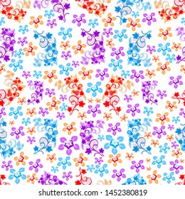 
smooth pattern with floral motifs