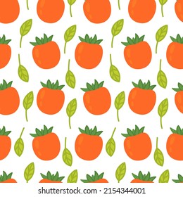 A smooth pattern of luscious and delicious persimmons.
