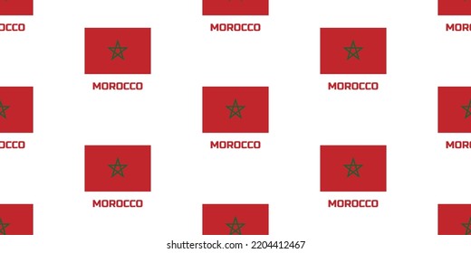 El patrón suave de la bandera nacional de Marruecos. Con la descripción del nombre del país "Marruecos".
