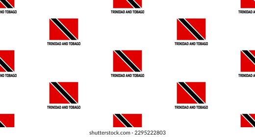 The smooth pattern of the TRINIDAD AND TOBAGO national flag. With the description of the name of the country  " TRINIDAD AND TOBAGO".