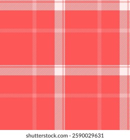 Smooth pattern vector check, colour plaid tartan background. Silky textile texture fabric seamless in red and linen colors palette.