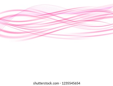 smooth pink bubblegum swoosh wave moving floating. vector illustration
