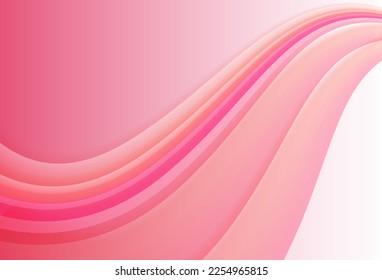 Smooth Pink Wavy background vector. Pink Abstract Vector Background
