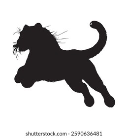 Smooth and Precise Running Leopard Silhouette for Elegant Branding - Leopard Vector - Leopard Icon
