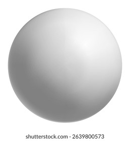 Smooth, pristine white sphere floating against a pure white backdrop, embodying minimalism, perfection, and limitless potential for global and abstract concepts