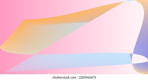 Smooth Psychedelic Layers Multicolor Color Gradient Mesh. Neon Rainbow Technology Dynamic Horizontal Lines. Pink Pastel Shape Fluid Office Background. Digital Futuristic Minimal Modern Illustration.