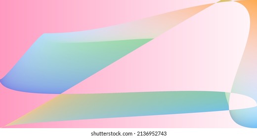 Schöner psychedelischer, mehrfarbiger Neon Office Hintergrund. Form Rainbow Fluid Pastel glatte Oberfläche. Minimale digitale Technologie-Ebenen Farbverlauf-Mesh. Pink Futuristic Dynamic Modern Illustration.