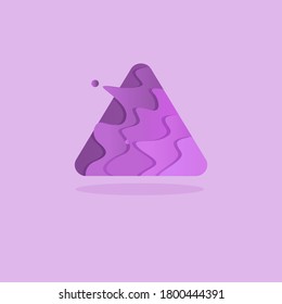 Smooth purple logo. Vector illustration. Simple, modern, futuristic.