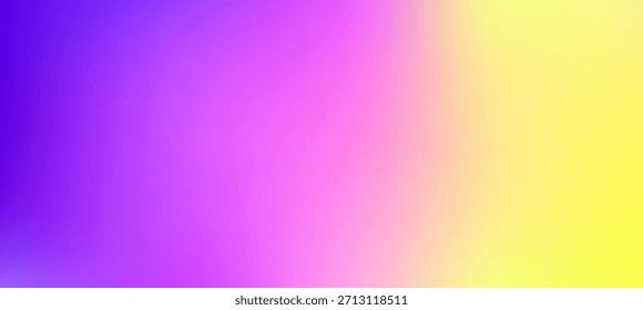 Suave degradado púrpura, rosa y amarillo que se mezcla suavemente para crear un fondo abstracto moderno vibrante ideal para el diseño de Vector EPS.