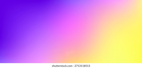 Suave degradado púrpura, rosa y amarillo que se mezcla suavemente para crear un fondo abstracto moderno vibrante ideal para el diseño de Vector EPS.