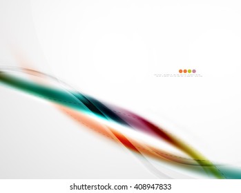 Smooth raibow color gradients in vector business wave template. Realistic detailed