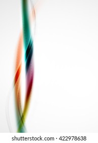 Smooth raibow color gradients in vector business wave template. Realistic detailed