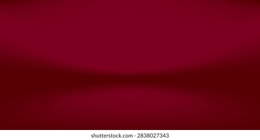 Smooth red gradient backdrop with subtle lighting and reflective floor, offering a minimalist, elegant setting for product shots, presentations, posters, banners, and creative graphic design compositions.