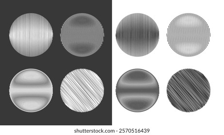 Smooth and rough abstract circle patterns