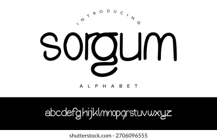 Smooth Rounded Sorgum Typeface for Modern Artistic Branding and Projects