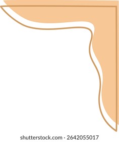 A smooth, rounded-corner orange shape that symbolizes simplicity and natural flow in a clean, minimalist design.