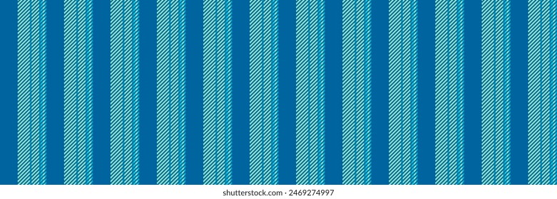 Smooth seamless vertical background, long vector stripe pattern. Poster lines texture textile fabric in cyan and mint color.