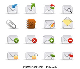 Smooth series: a collection of colorful web icons for your web page! Mail related icons.