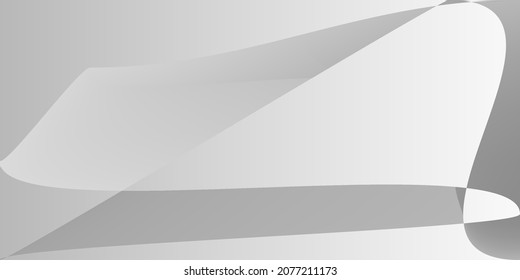 Fondo de la Oficina Monocromática de Forma Suave. Ilustración Mínima Dinámica De Aluminio Gris. Futurista Fluid Modern Digital Smooth Surface. Malla gradiente plateada de capas grises de tecnología.