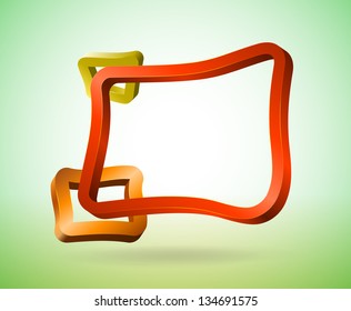 Smooth shaped colorful square 3d speech bubbles