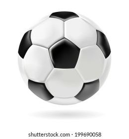 smooth and shiny soccer ball