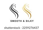 Smooth and silky logo badge design. Suitable for business, salon, fabric  and pattern