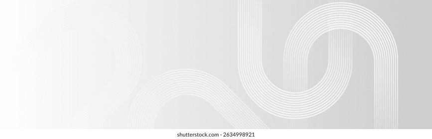 Smooth silver abstract background. Visible dynamic rounded sticks composition. Futuristic technology consept Luxury pattern. Perfect for modern projects, business, banner, poster, templates. Eps10.